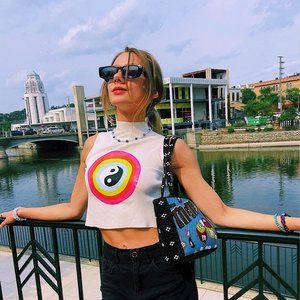 Knit Yin Yang Tank - New With Tags